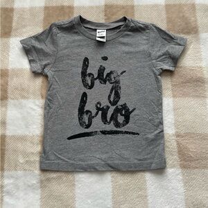 Big Bro Kavio Gray Kids Tee with Black Print